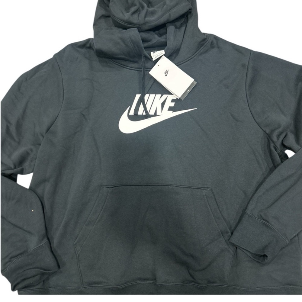 Nike Womens Sportswear Essential Fleece Hoodie Black White  Size 2X NWT